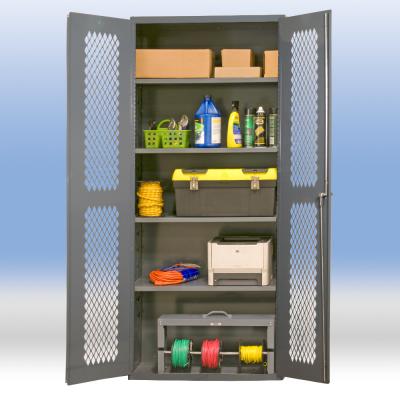 Inside Visible Storage Cabinet