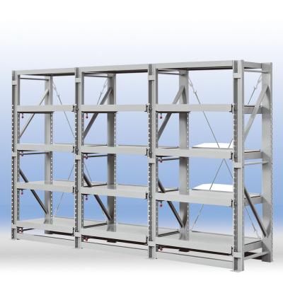 Pull-out shelving (4 layers and 3 connections types)