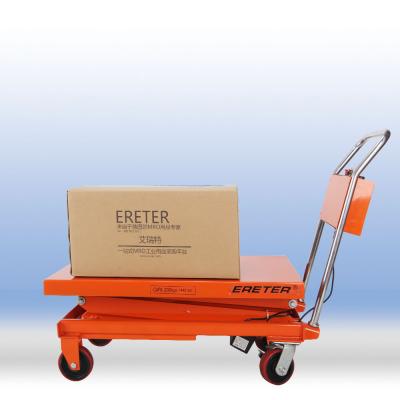 Double scissor lifting platform trucks