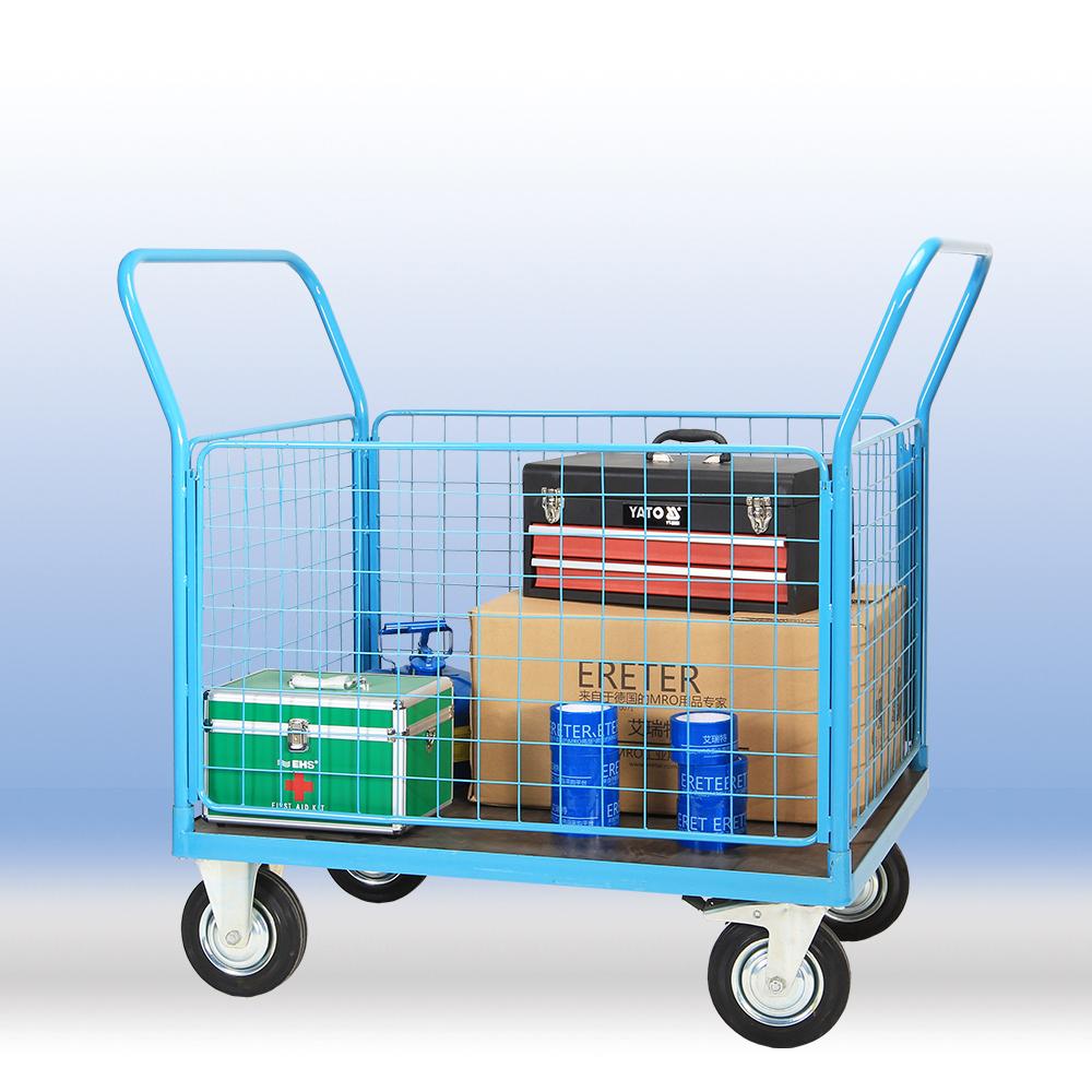 Platform trucks with mesh panels