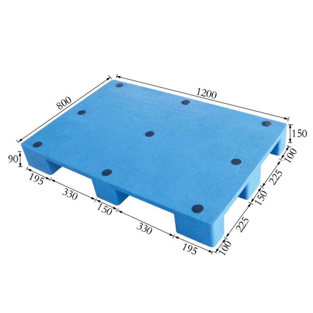 Flat Nine-legged Plastic Pallet 1208 B