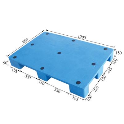 Flat Nine-legged Plastic Pallet 1208 B