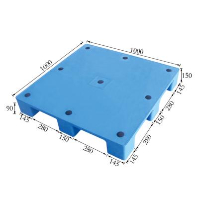 Flat Nine-legged Plastic Pallet 1010 B