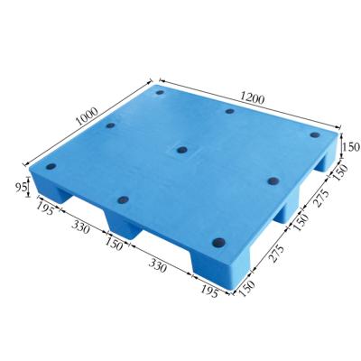 Flat Nine-legged Plastic Pallet 1210 B