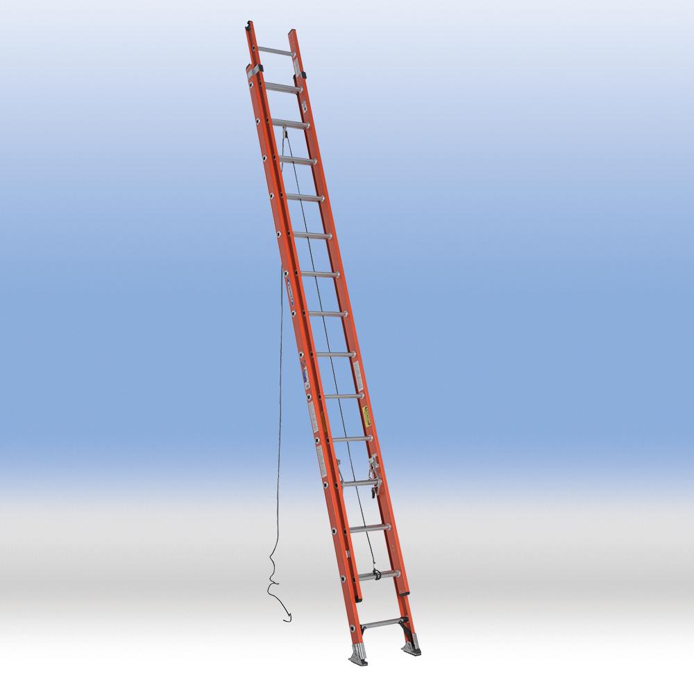 D-type Two-section Extension Ladder with Treadle (industrial grade)