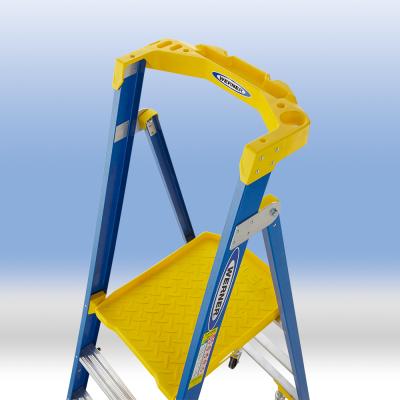 Single-side Platform Step Ladder (with wheel self-locking)