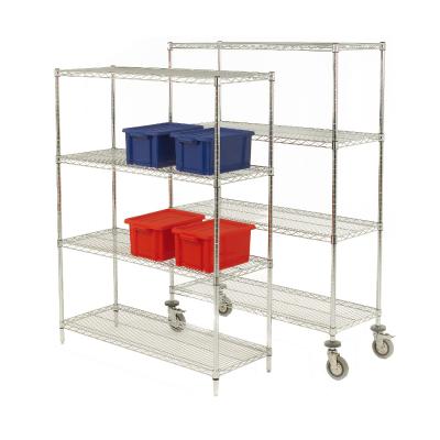 Chrome plated steel wire mesh shelving