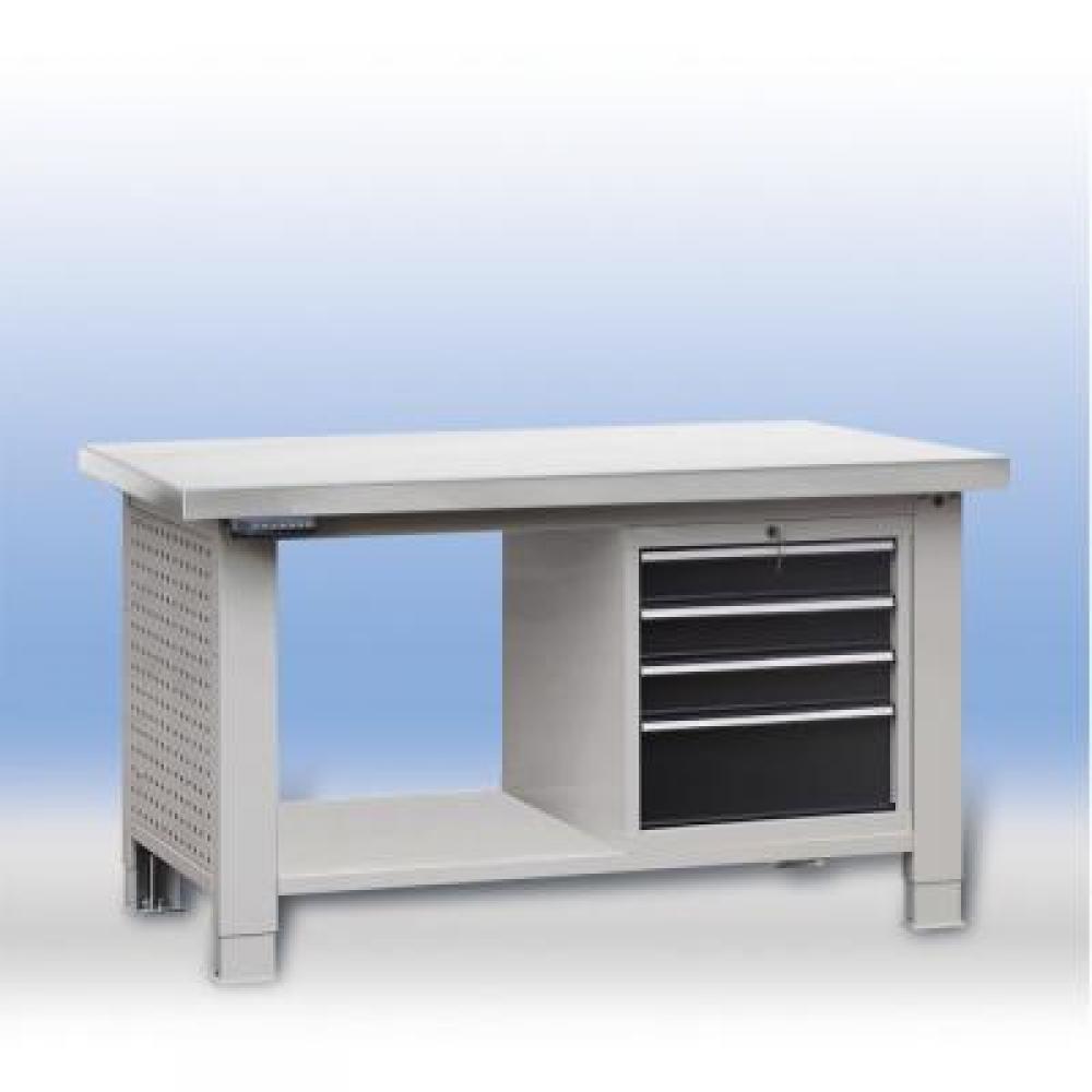 Stainless Steel Tabletop 4-drawer Electric Lifting Workbench