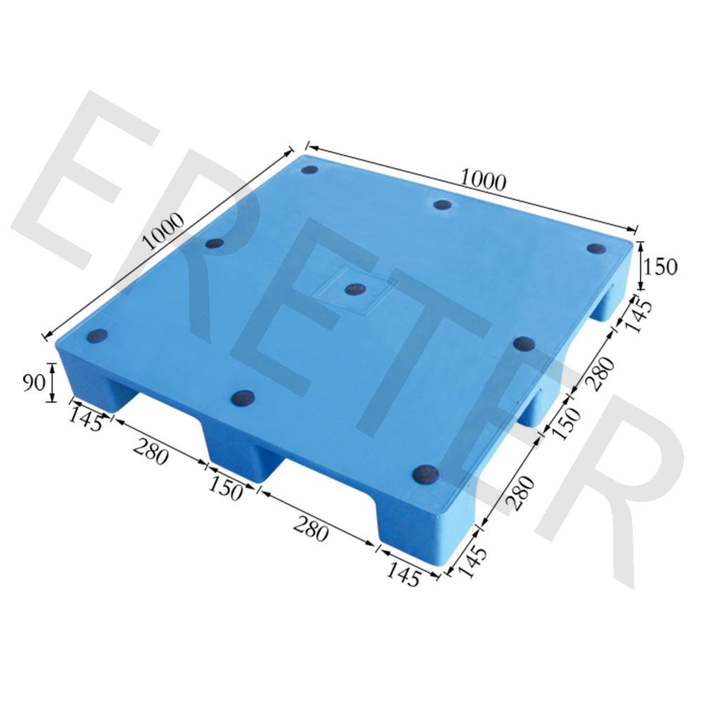 平板九脚塑料托盘1010
